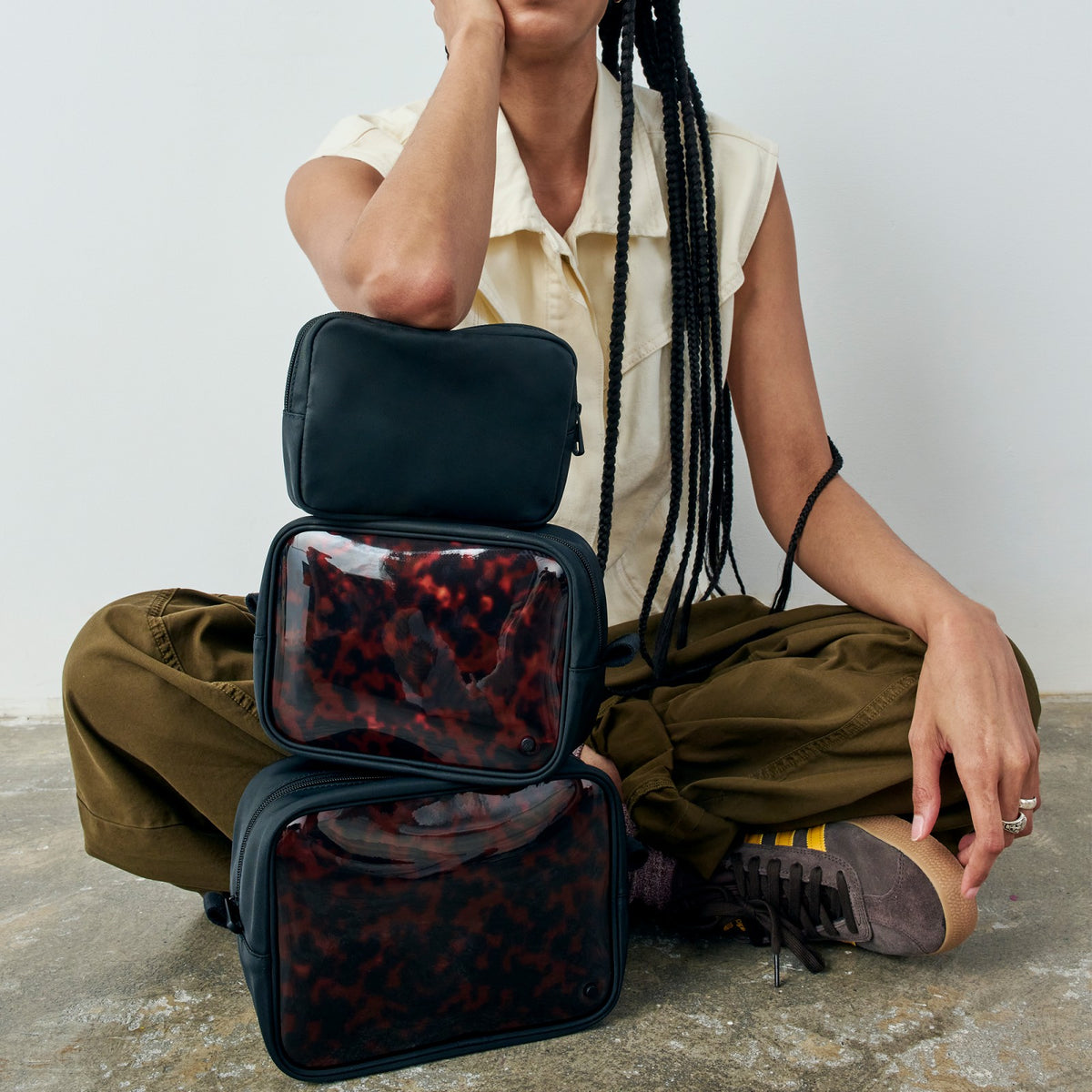 Travel Pouch Set Tortoise