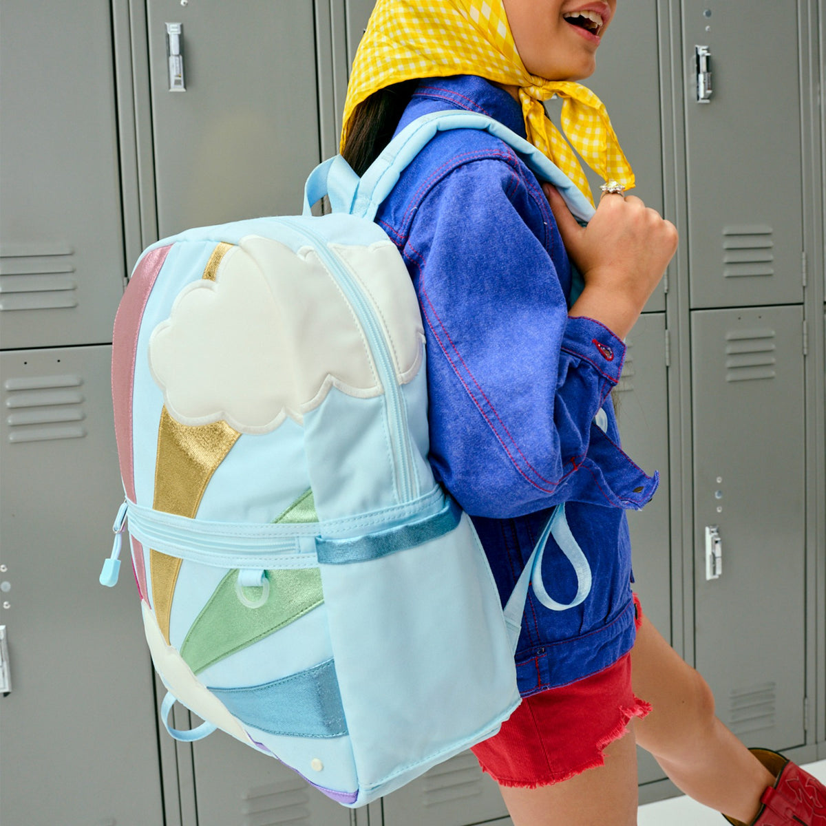 Kane Kids Backpack Polyester Canvas Rainbow Cloud