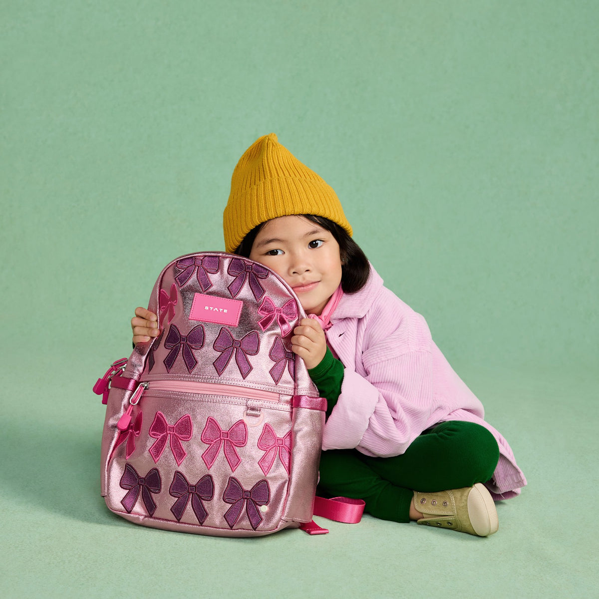 Kane Mini Backpack Metallic Patchwork Bows