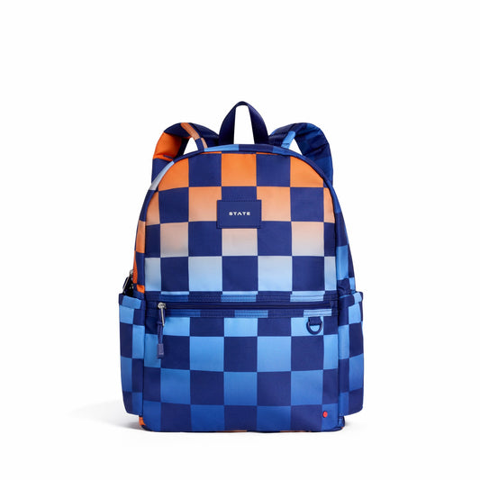 Kane Double Pocket Backpack Recycled Polycanvas Gradient Checkerboard