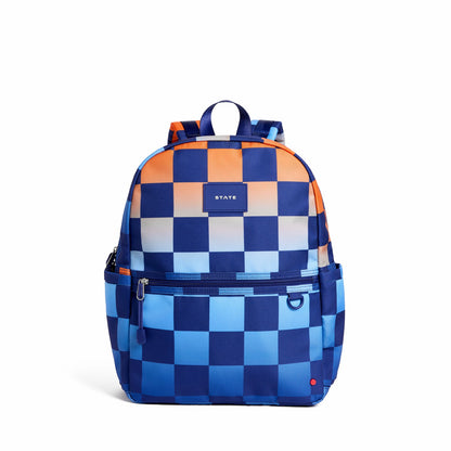 Kane Kids Travel Backpack Printed Canvas Gradient Checkerboard