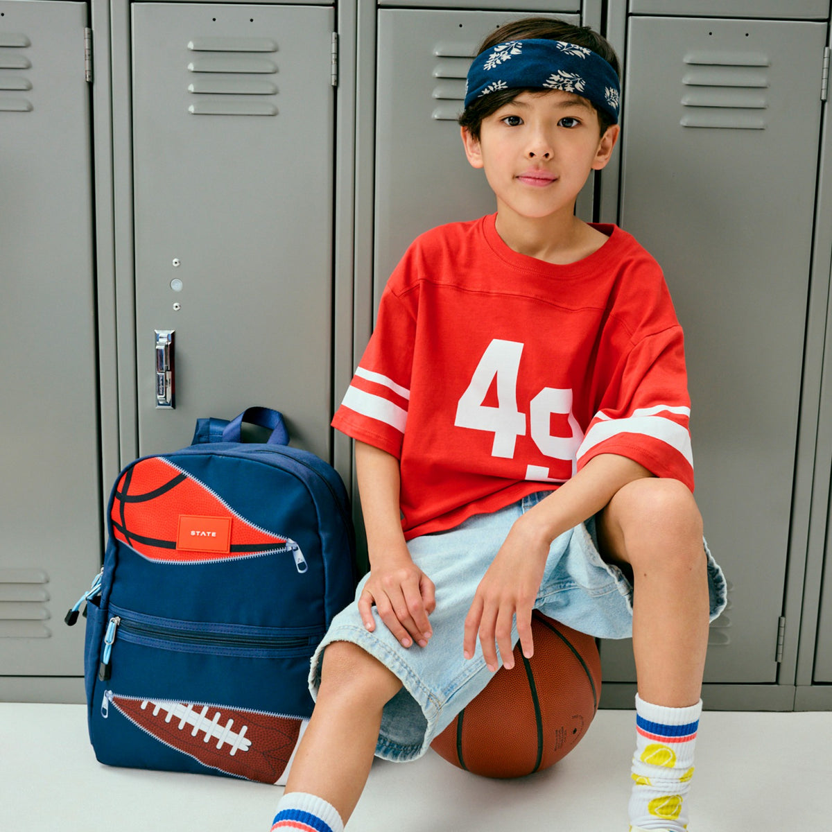Kane Kids Travel Backpack Printed Canvas Sports