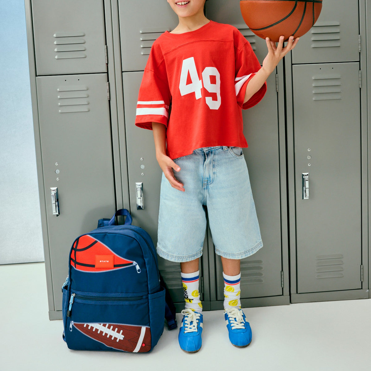 Kane Kids Travel Backpack Printed Canvas Sports