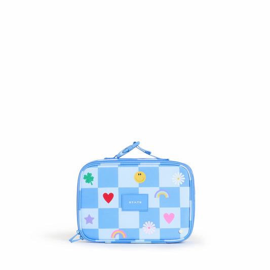 Rodgers Lunch Box Recycled Polyester Canvas Charms Blue Check