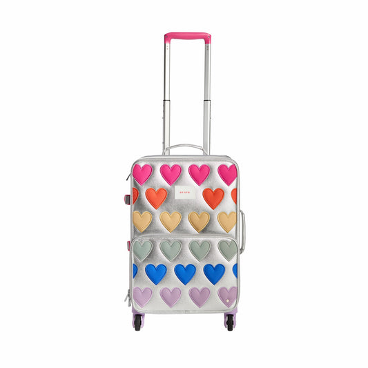 Logan Suitcase Metallic Patchwork Hearts