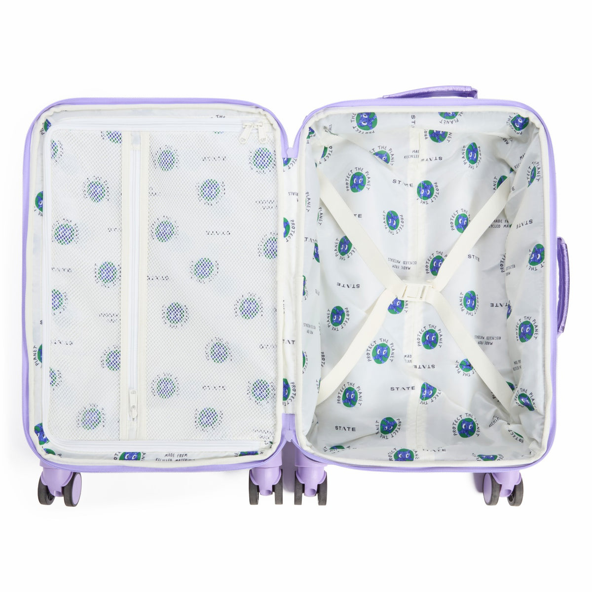 Logan Suitcase Metallic 3D Hearts