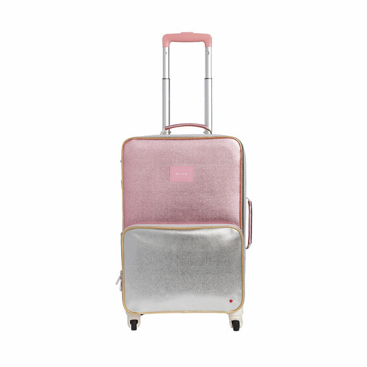 Logan Suitcase Metallic Pink/Silver