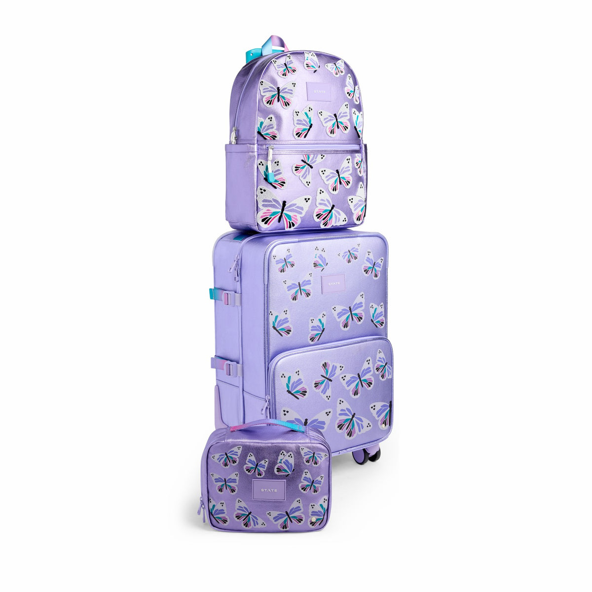 Logan Suitcase Metallic Butterfly