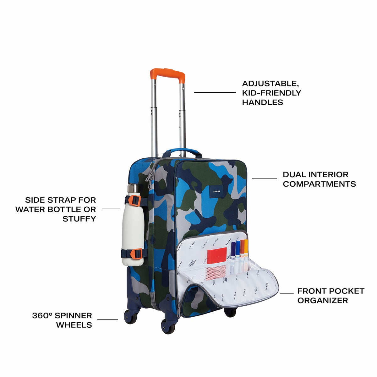 Logan Suitcase Printed Canvas Camo