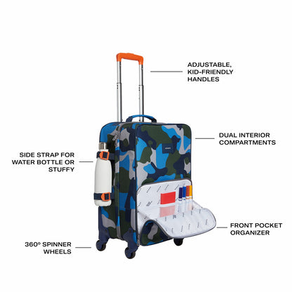 Logan Suitcase Printed Canvas Camo