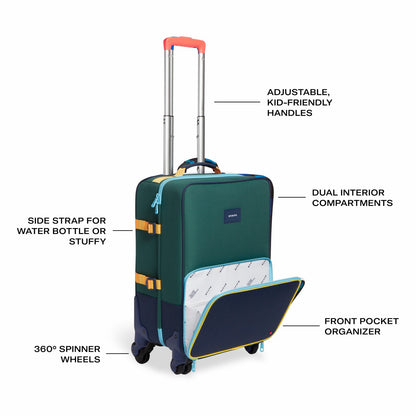 Logan Suitcase Color Block Green/Navy