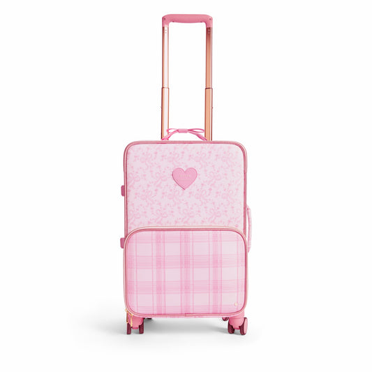 STATE x LoveShack Fancy Logan Carry-On Suitcase Polyester Canvas Pink Vanilla