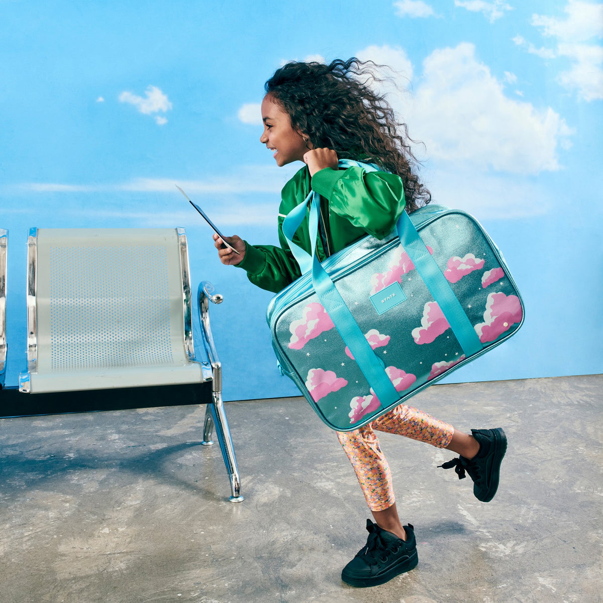 Rockaway Duffle Metallic Clouds