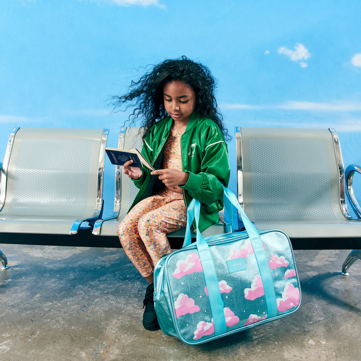 Rockaway Duffle Metallic Clouds