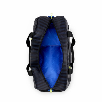 Fenway Sports Duffle Black Grey Striped