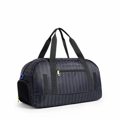Fenway Sports Duffle Black Grey Striped