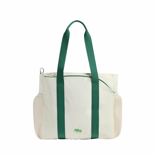 Riley Tennis Tote Nylon Ivory/Green