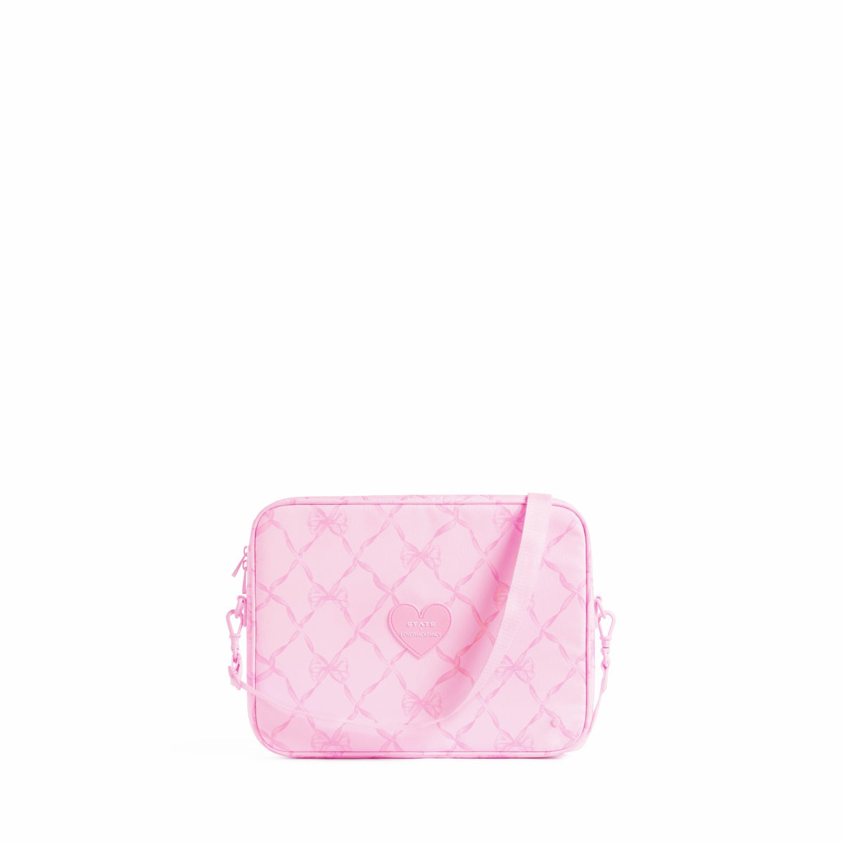 STATE x LoveShackFancy Allen Laptop Case Pink Peppermint