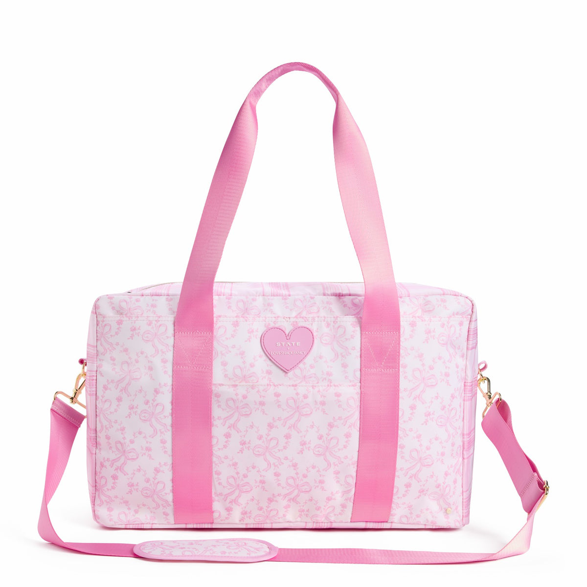 STATE x LoveShackFancy Wellington Weekender Nylon Pink Vanilla