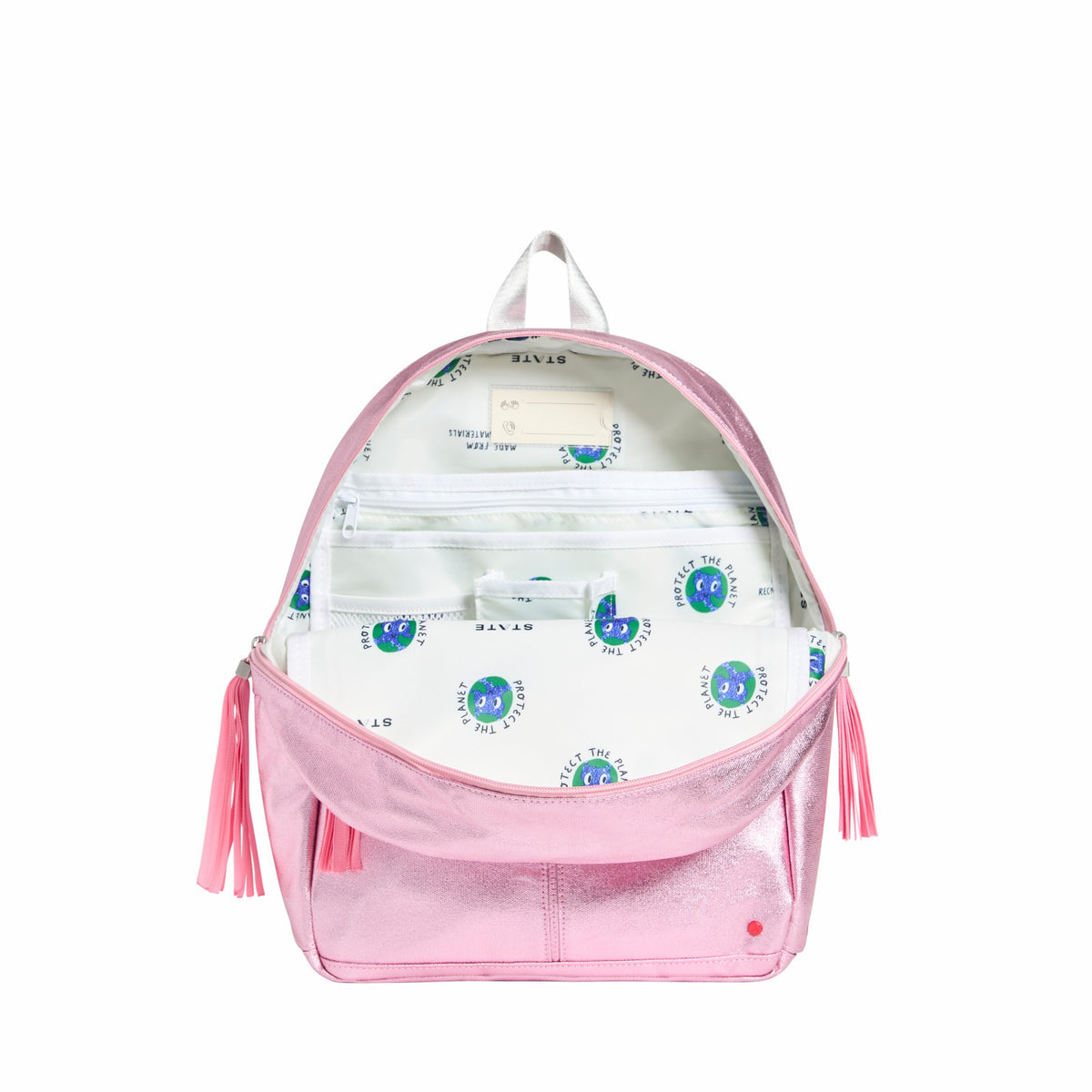 Kane Kids Travel Backpack Metallic 3D Hearts