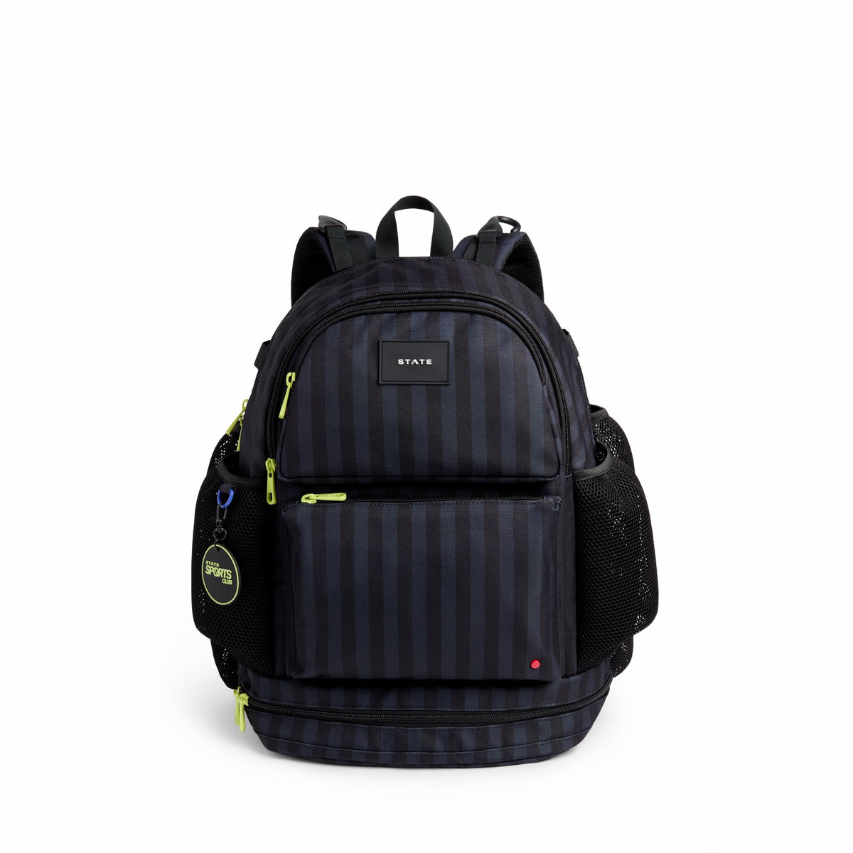 Shea Baseball Backpack Black Grey Striped