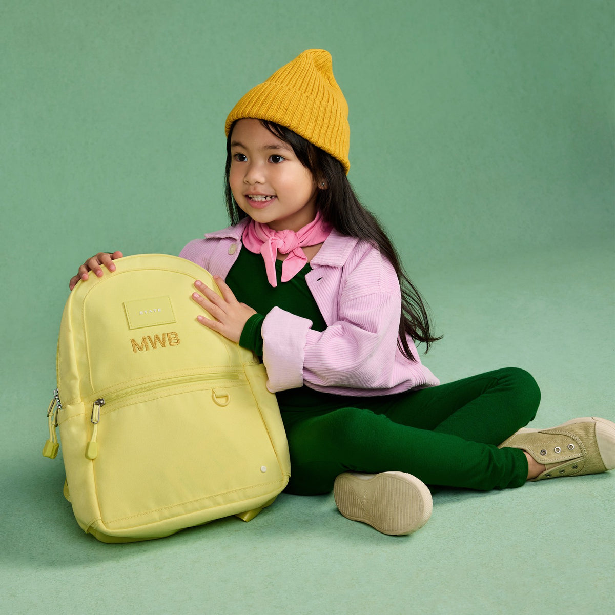 Kane Kids Mini Backpack Recycled Polycanvas Solid Butter Yellow