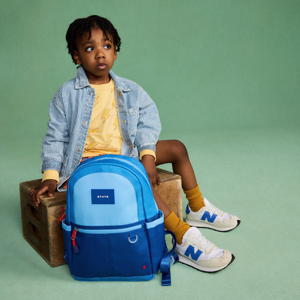Kane Kids Mini Backpack Recycled Polycanvas Blue/Light Blue Colorblock