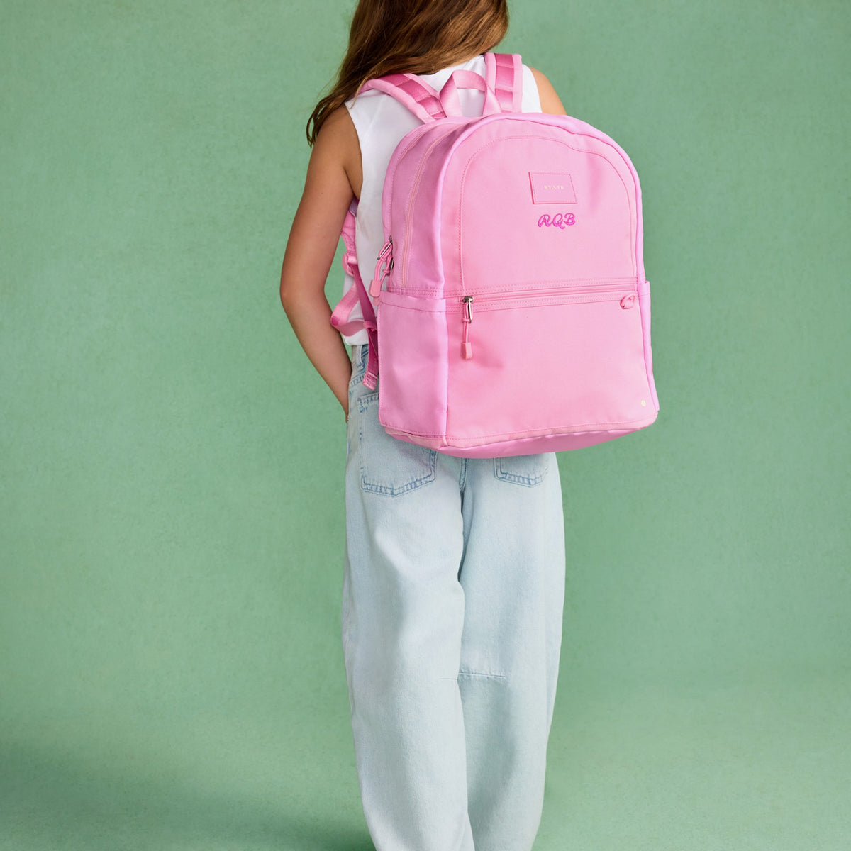 Kane Kids Double Pocket Recycled Polyester Canvas Pink