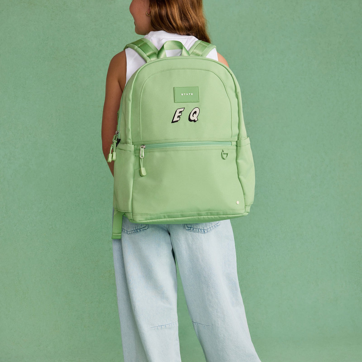 Kane Kids Double Pocket Recycled Polyester Canvas Green