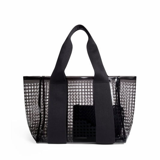 Wellington Cabana Tote Black Perforated TPU