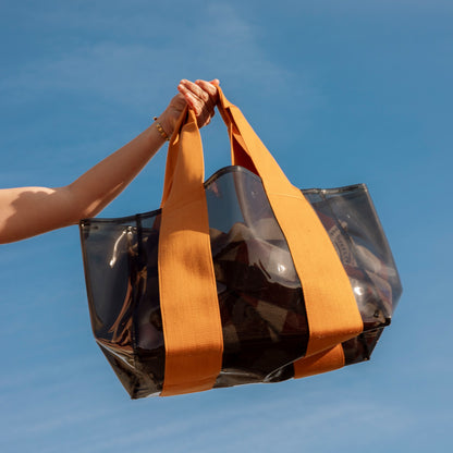 Wellington Cabana Tote TPU Black/Caramel