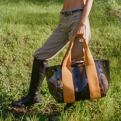 Wellington Cabana Tote TPU Black/Caramel