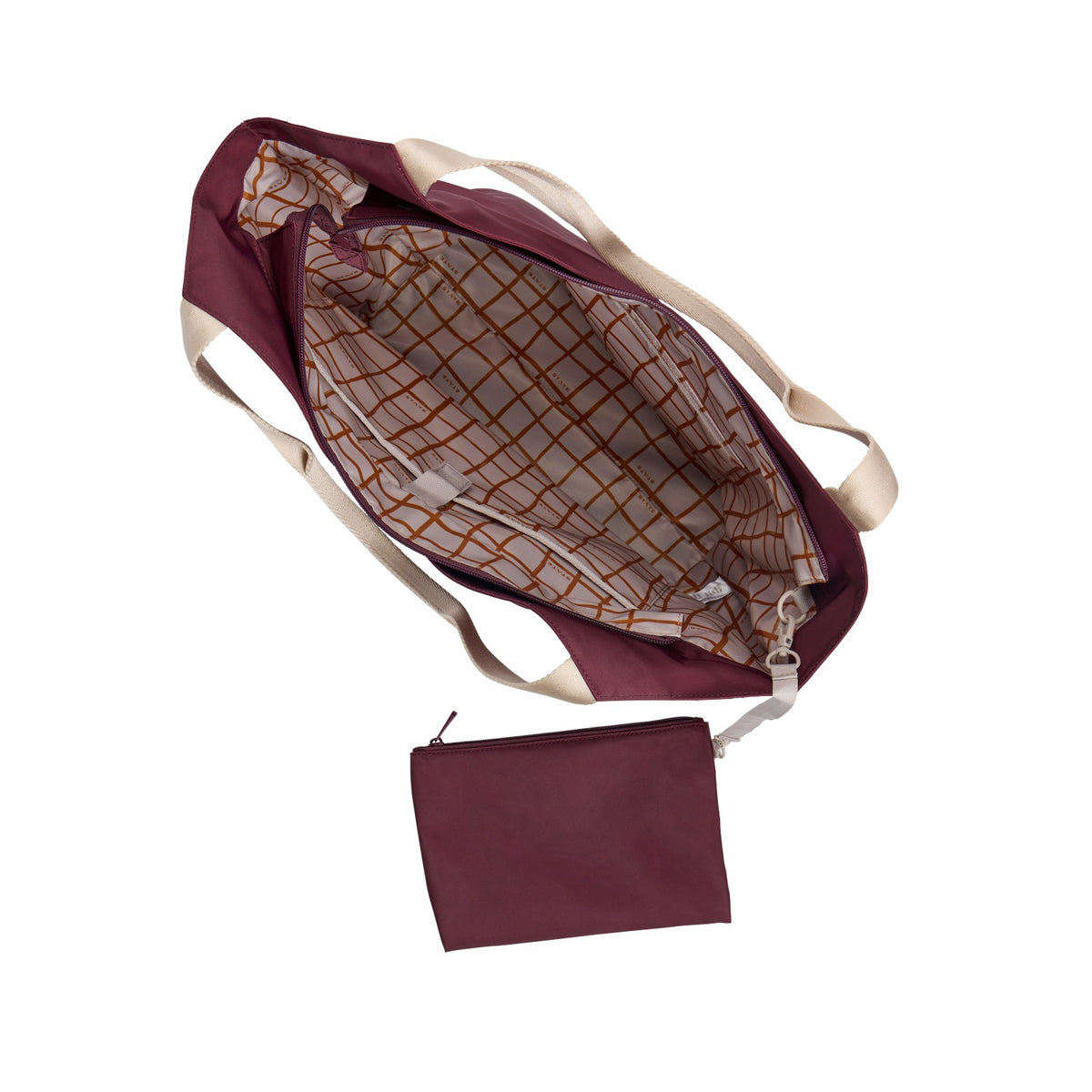 Beverly Tote Recycled Nylon Burgundy