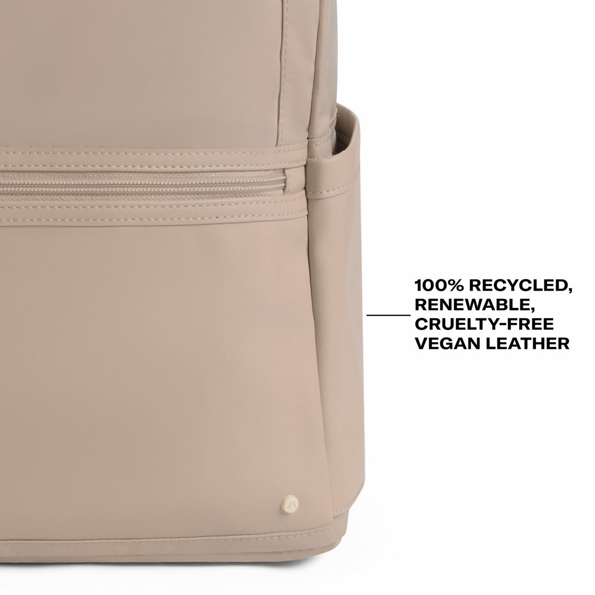 Evans Double Pocket Backpack Recycled Nylon Sand