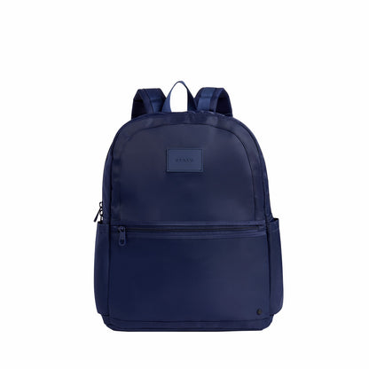 Evans Double Pocket Backpack Nylon Navy