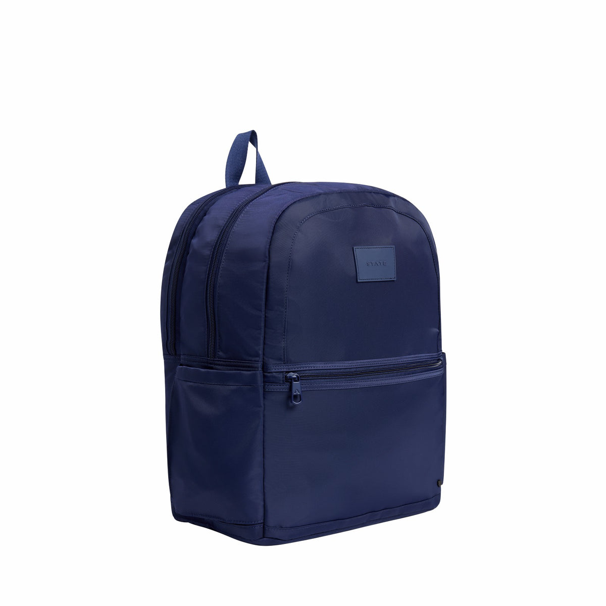 Evans Double Pocket Backpack Nylon Navy