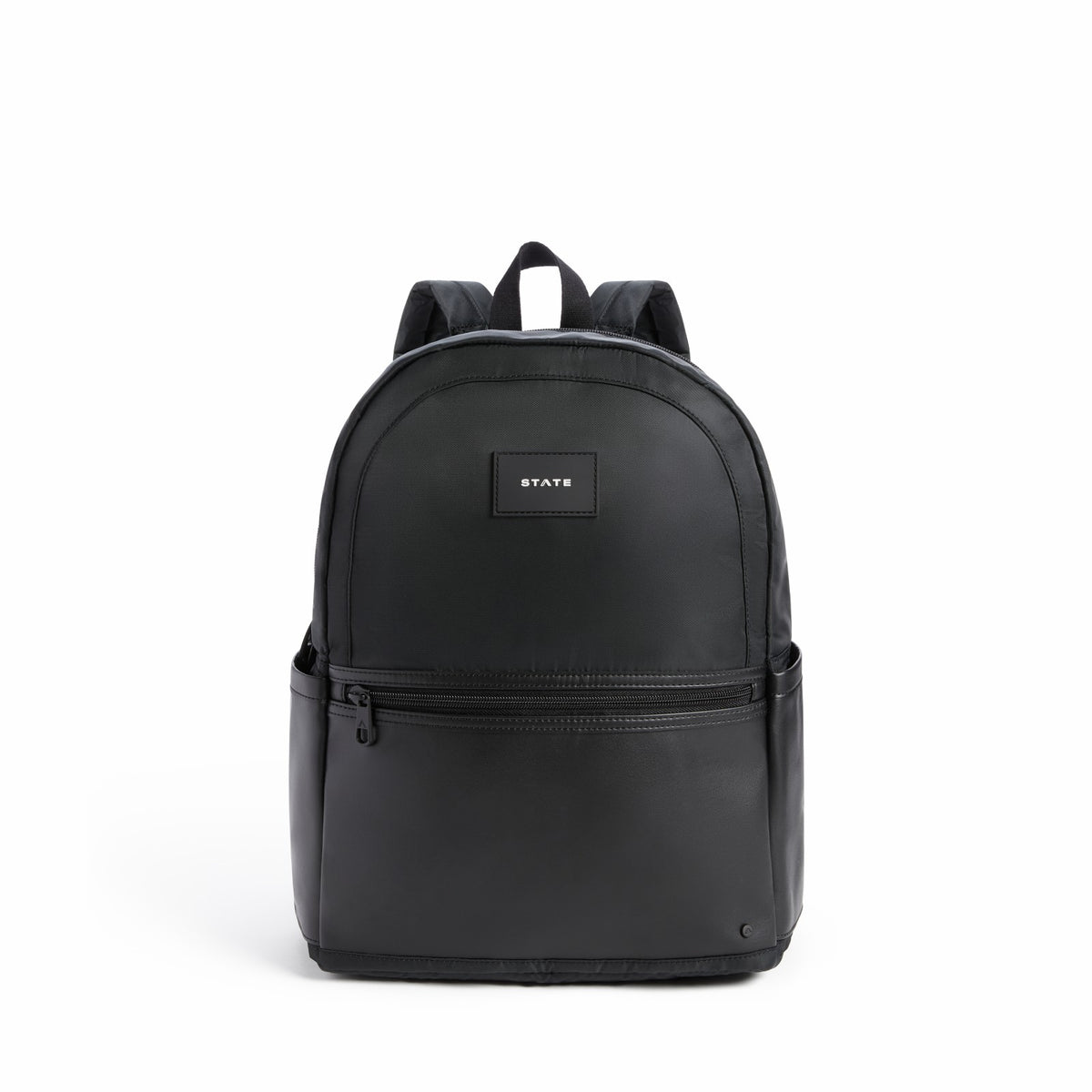 Evans Double Pocket Backpack Recycled Nylon Black