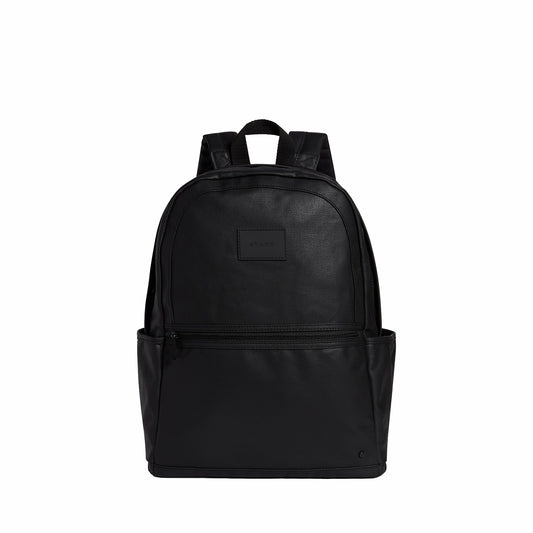 Kane Double Pocket Large Backpack Coated Canvas Black