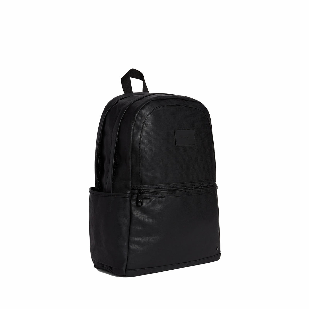 Kane Double Pocket Large Backpack Coated Canvas Black