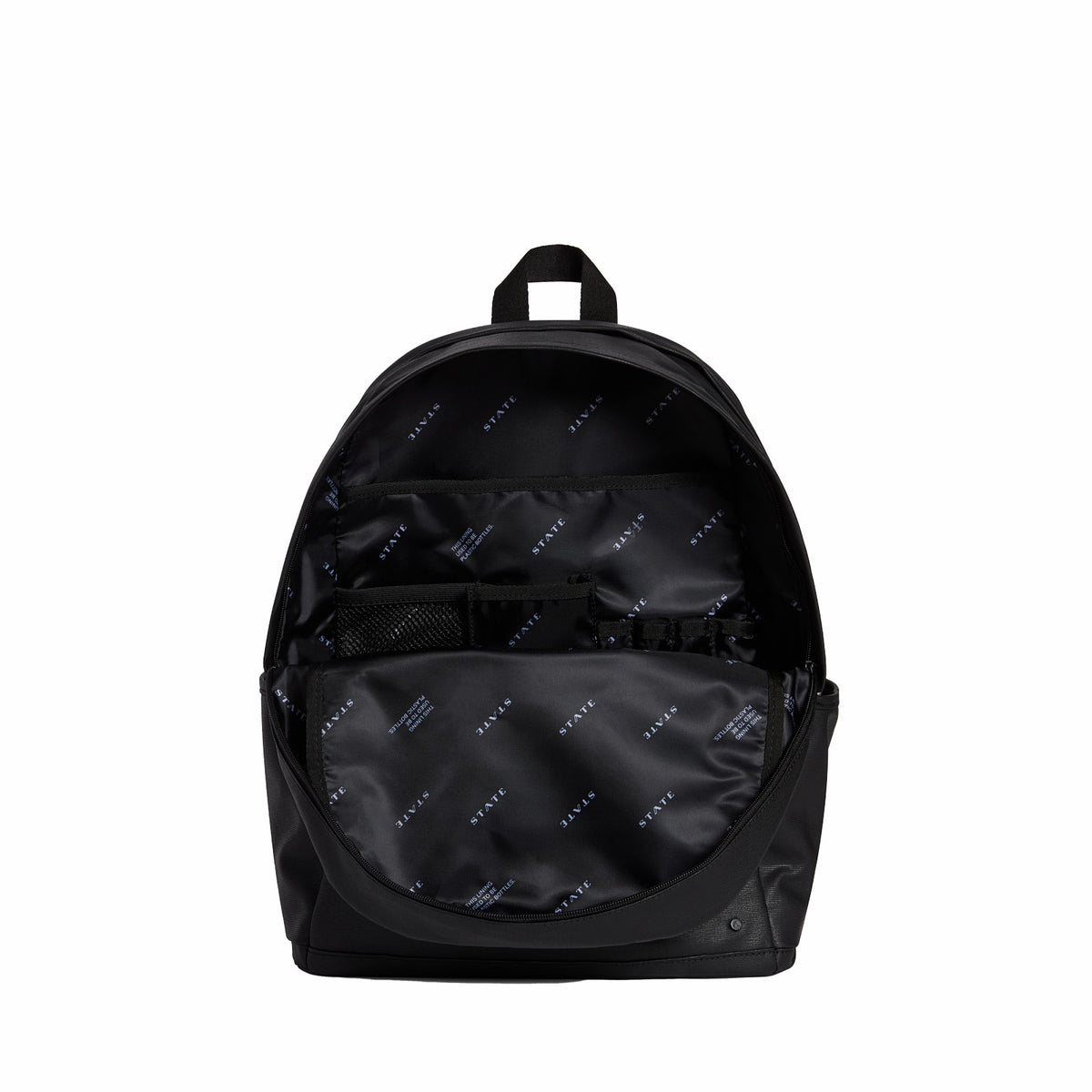 Kane Double Pocket Large Backpack Coated Canvas Black