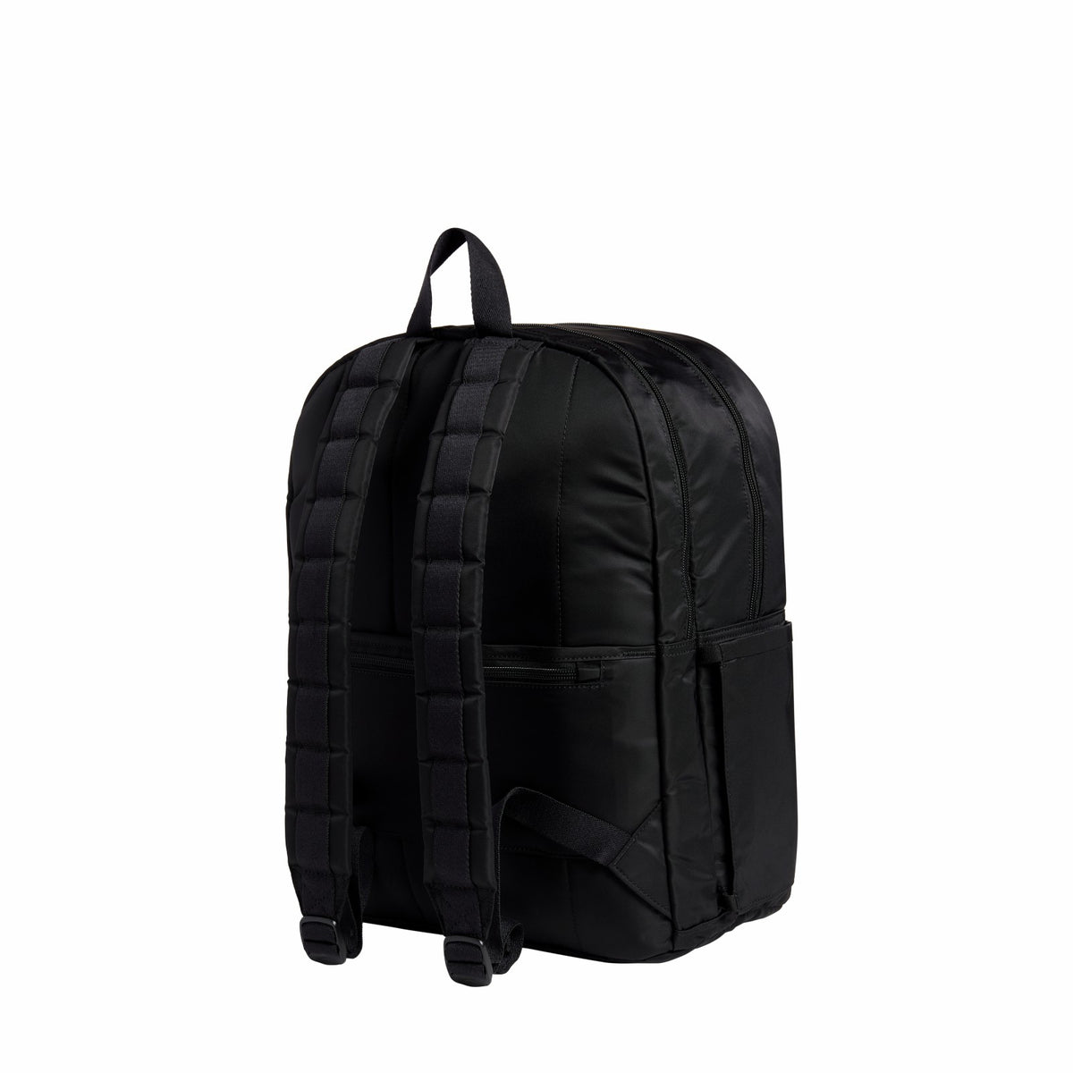 Evans Double Pocket Large Backpack Nylon Black