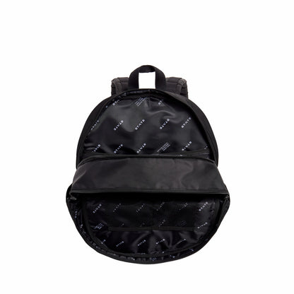 Evans Double Pocket Large Backpack Nylon Black