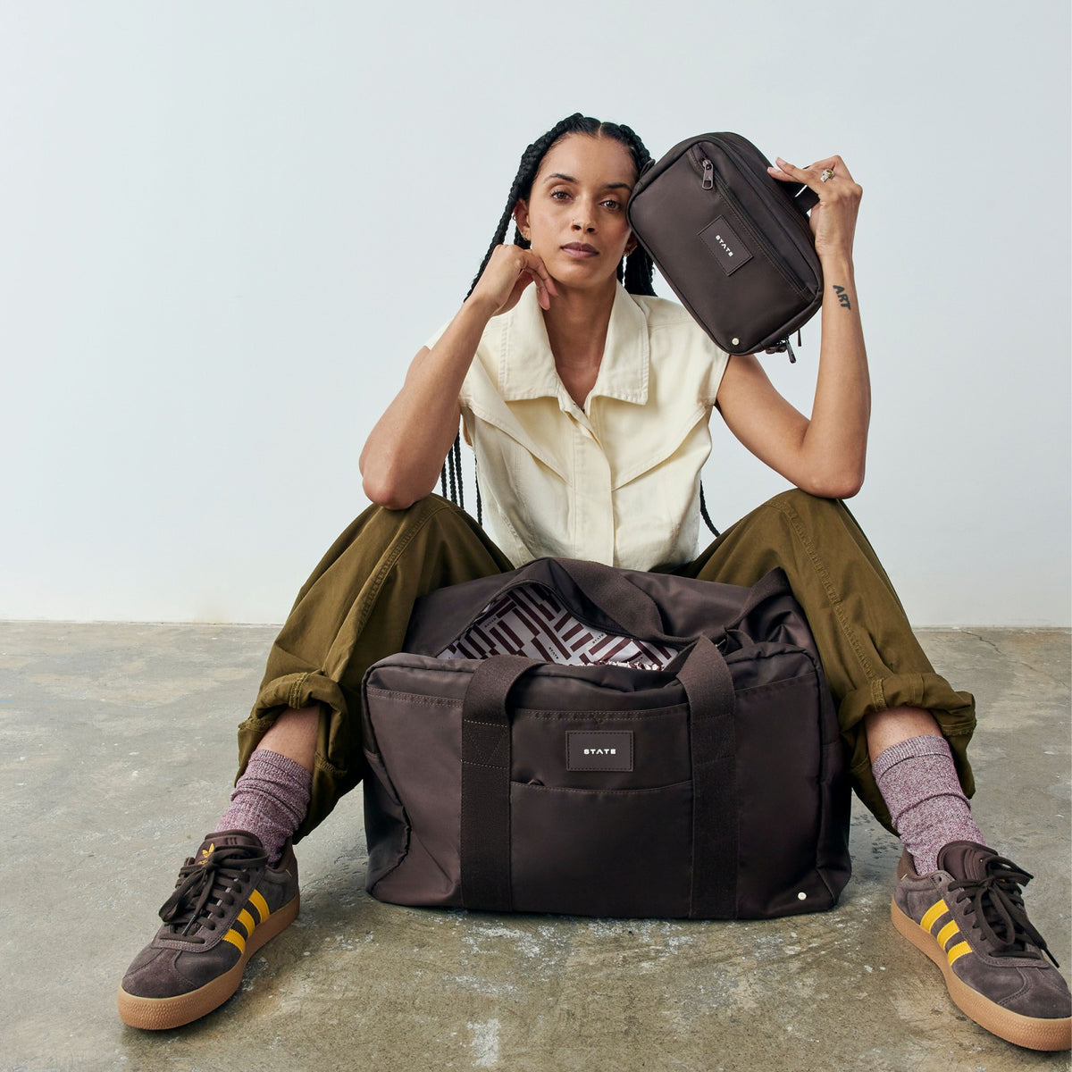 Hart Dopp Kit Nylon Brown