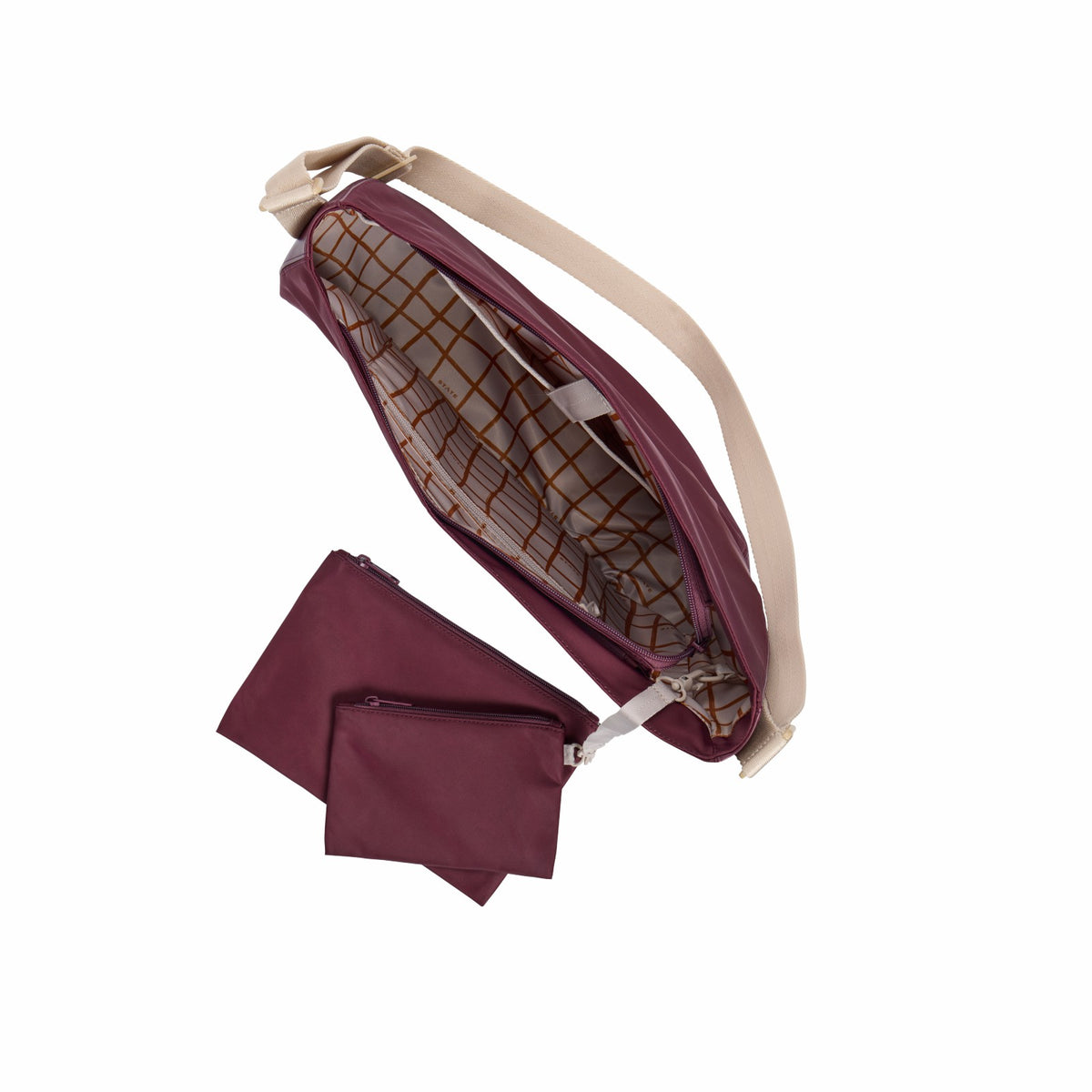 Luna Crossbody Recycled Nylon Burgundy