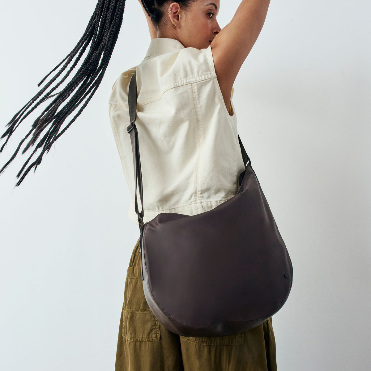 Luna Crossbody Recycled Nylon Burgundy