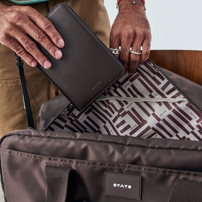Passport Holder Vegan Leather Brown