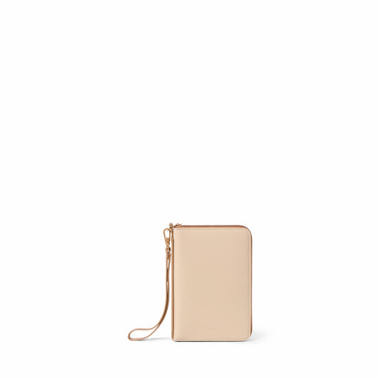 Passport Holder Vegan Leather Sand