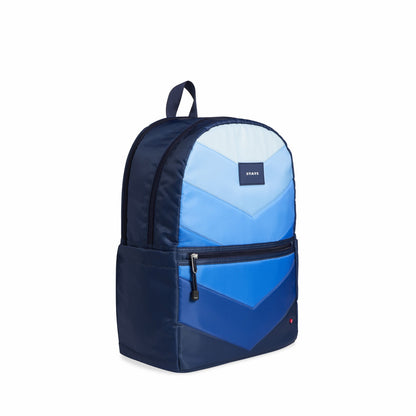 Kane Kids Large Backpack Nylon Chevron Puffer Blue