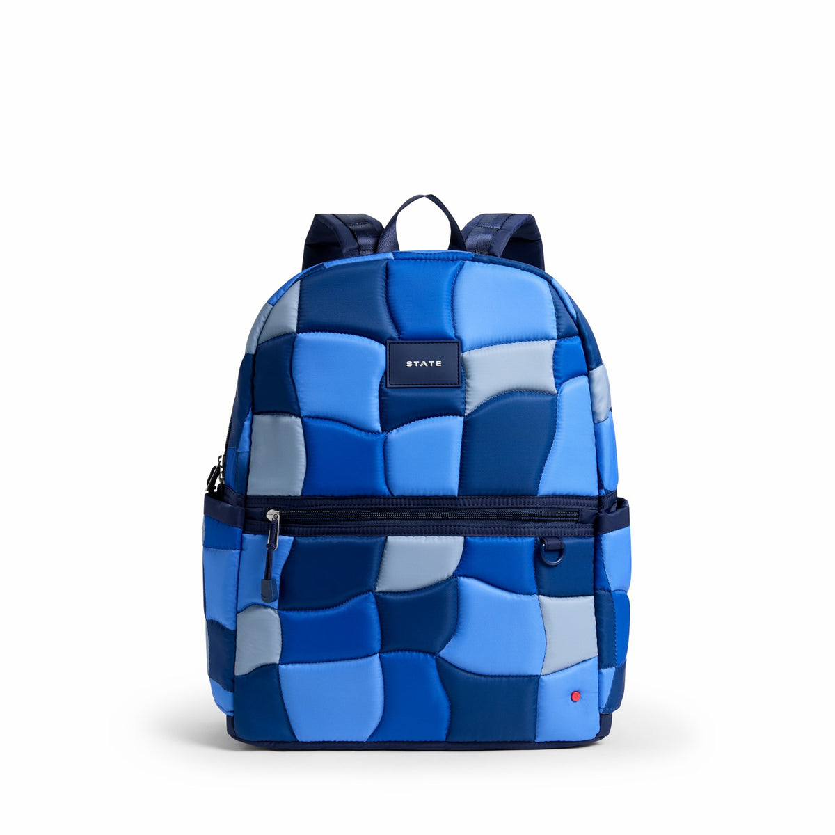 Kane Kids Large Backpack Nylon Puffer Blue Puffer Check