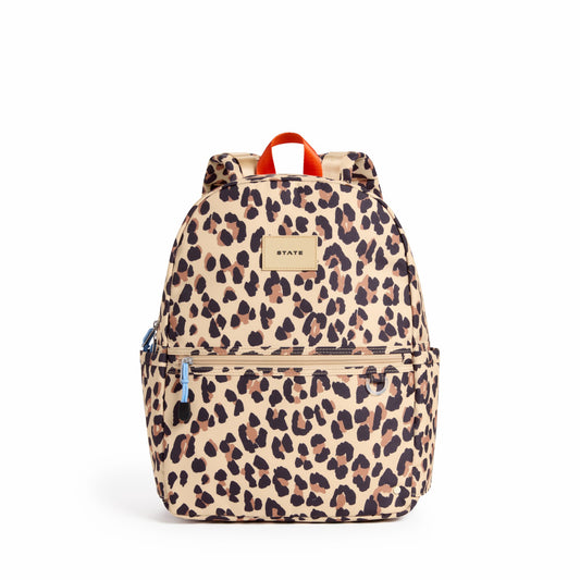 Kane Kids Travel Backpack Printed Canvas Leopard